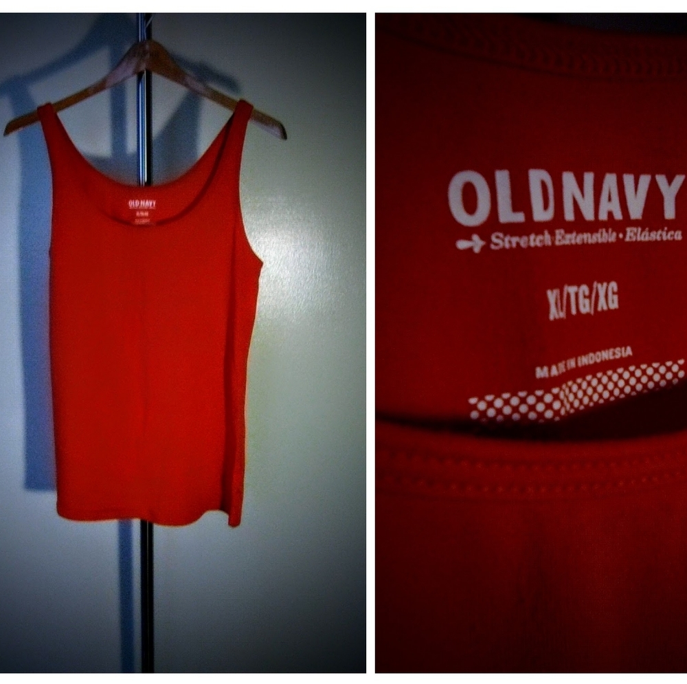 Old Navy XL/TG/XG Red Stretch Tank Top SL SPOTBUY TOBIKO